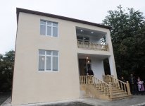 President Ilham Aliyev visits new house built for resident of Gulluk village in Gakh (PHOTO)