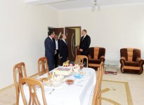 President Ilham Aliyev visits new house built for resident of Gulluk village in Gakh (PHOTO)