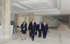 Azerbaijani President inspects final construction work at Gabala Culture House (PHOTO)