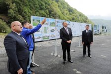 Ilham Aliyev inspects construction of Tufan Summer and Winter Alpine Skiing Complex in Gabala (PHOTO)