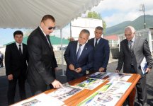 President Ilham Aliyev inspects construction of Karvansaray hotel complex in Gabala (PHOTO)