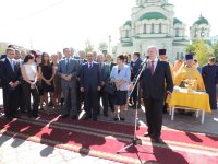 Leyla Aliyeva attends ceremony of laying foundation stone to St. Prince Vladimir's monument in Astrakhan (PHOTO)