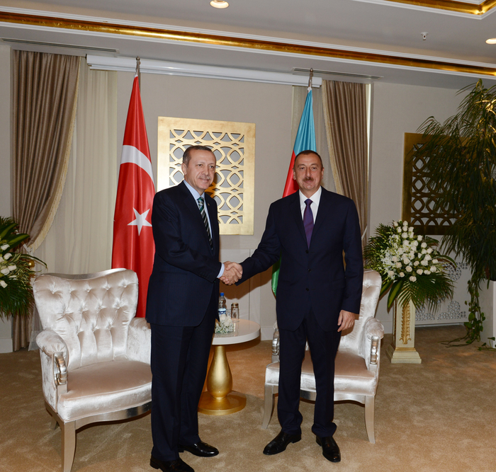 President of Azerbaijan and Prime Minister of Turkey meet one-on-one in Gabala (PHOTO)