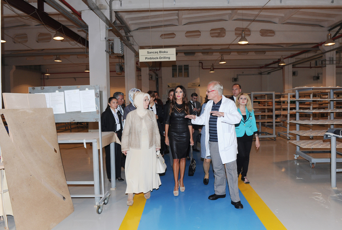 Azerbaijan`s first lady and spouse of Turkish Premier visit piano factory in Gabala (PHOTO)