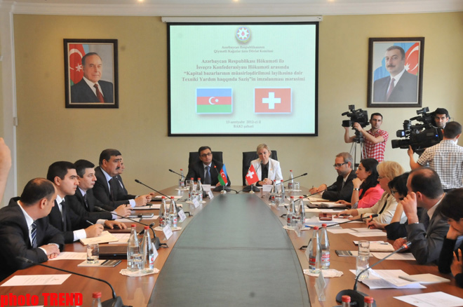 Azerbaijan, Switzerland sign agreement on capital market modernisation (PHOTO)
