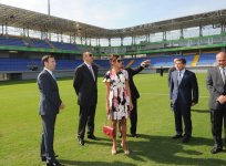 Azerbaijani President and his spouse open 8 KM stadium in Baku (PHOTO)