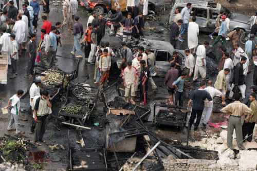 Four killed in double bombing in Baghdad