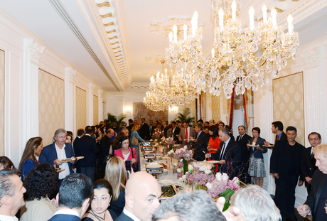 Ilham Aliyev and his spouse attends reception on the occasion of opening of Azerbaijani Cultural Center in Paris (PHOTO)