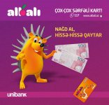 "Unibank"ın "ALBALI" kartları üzrə nağdlaşdırma aksiyası başlayıb