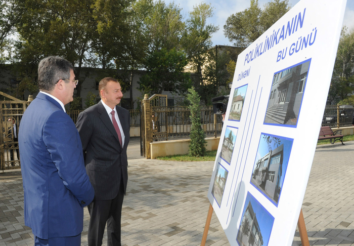 Azerbaijani President inaugurates newly reconstructed city polyclinic No 32 in Alat settlement (PHOTO)
