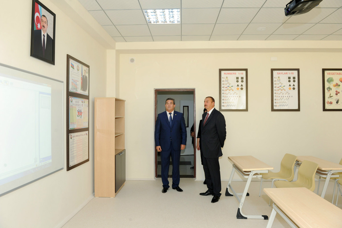 Azerbaijani President inaugurates comprehensive school No 330 in Gobustan settlement (PHOTO)