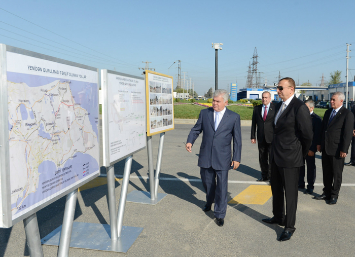 President Ilham Aliyev inspects redeveloped Zabrat-Mashtagha-Buzovna and Zabrat-Pirshaghi highways (PHOTO)