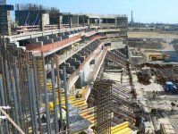 В Баку продолжается строительство Национальной гимнастической арены (ФОТО)