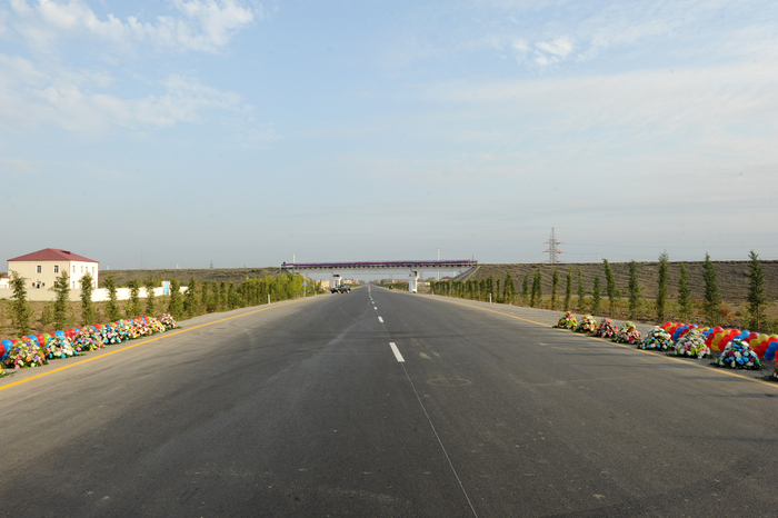 Azerbaijani President opens newly revamped part of Yevlakh-Khojaly-Lachin highway (PHOTO)