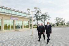 Azerbaijani President visits National Flag Square in Tartar (PHOTO)