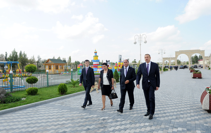 Azərbaycan Prezidenti Bərdədə Qəhrəmanlar parkının açılışında iştirak edib (FOTO)