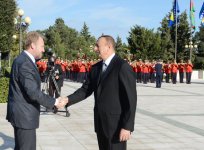 Chairman of Presidency of Bosnia and Herzegovina officially welcomed to Azerbaijan (PHOTO)