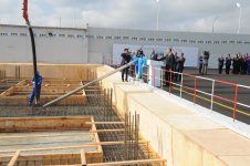President Ilham Aliyev participates in groundbreaking ceremony for complex of water and sewerage systems of Beylagan (PHOTO)
