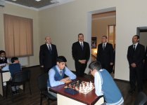 President Ilham Aliyev opens Chess School in Saatli (PHOTO)