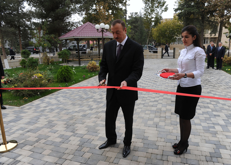President Ilham Aliyev opens Chess School in Saatli (PHOTO)