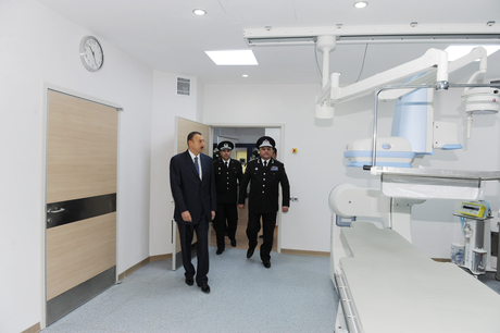 Президент Азербайджана принял участие в открытии военного госпиталя МНБ (ФОТО)