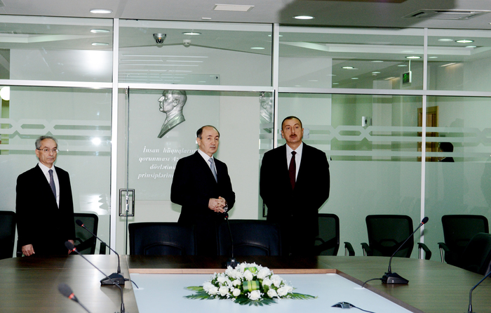 Президент Азербайджана принял участие в открытии нового здания Ясамальского районного суда (ФОТО)