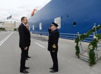 Azerbaijani President attends ceremony to launch Balakan and Barda ferries of State Caspian Shipping Company (PHOTOS) - Gallery Thumbnail