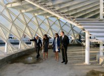 President Ilham Aliyev and his spouse get acquainted with redevelopment works carried out around the National Flag Square (PHOTO)