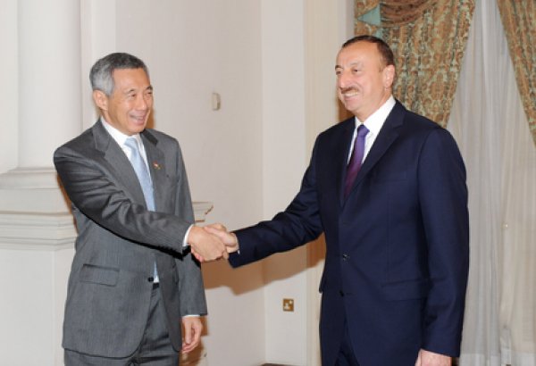Azerbaijani President meets Singaporean Premier (PHOTO)