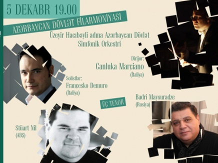В Баку состоится концерт знаменитых теноров из России, Италии и США
