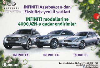 "InfinitiAzərbaycan"dan eksklüziv Yeni il şərtləri