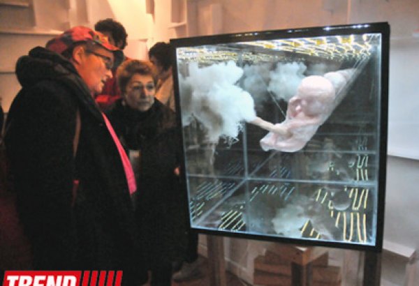 В Баку представлены креативные проекты  - эмбрион, инсталляция из зеркал, тело с гвоздями…(фото)