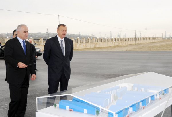 Президент Азербайджана принял участие в закладке фундамента Балаханинского промышленного парка (ФОТО)
