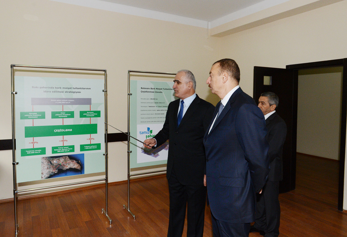 Azerbaijani President inaugurates municipal solid waste sorting factory and incineration plant in Balakhani (PHOTO)
