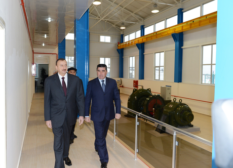 Azərbaycan Prezidenti “Qusar-1” kiçik su elektrik stansiyasının açılışında iştirak edib (FOTO)