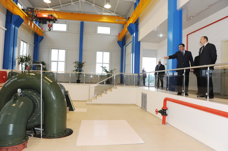 Azərbaycan Prezidenti “Qusar-1” kiçik su elektrik stansiyasının açılışında iştirak edib (FOTO)