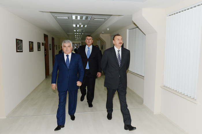Azerbaijani President opens administrative building and volleyball ground of Azeryol club and Azeryol hotel (PHOTO)