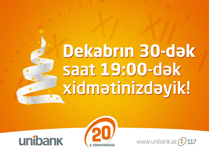 “Unibank” yeni iş qrafikinə keçir