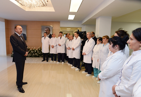 Президент Азербайджана и его супруга приняли участие в открытии Республиканской нейрохирургической больницы после капитальной реконструкции (ФОТО)
