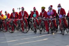 Dənizkənarı Milli Parkda velosipedçilərin yürüşü keçirilib (FOTO)