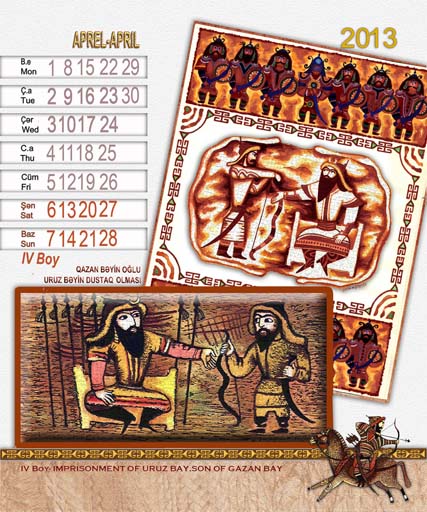 Представлен календарь 2013 года "Китаби - Деде Горгуд" азербайджанского художника (фото) - Gallery Image