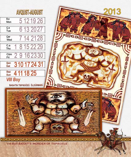 Представлен календарь 2013 года "Китаби - Деде Горгуд" азербайджанского художника (фото) - Gallery Image