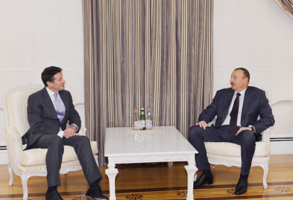 Azerbaijani President receives Chairman of British Olympic Association