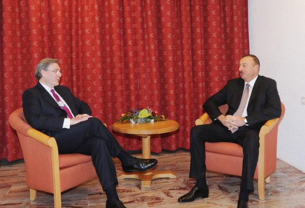 Azerbaijani President meets Booz & Company CEO Cesare Mainardi