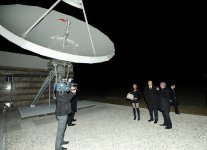 Azerbaijani President and his spouse watch Azerspace-1 satellite orbit launch (PHOTO)