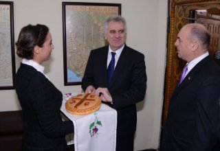 Президент Сербии Томислав Николич поcетил посольство страны в Азербайджане (ФОТО)