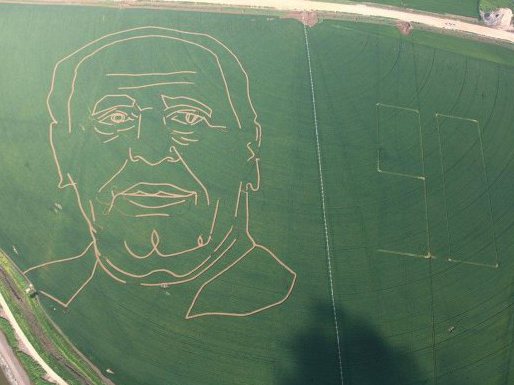 İsrail prezidentinə 25 hektarlıq portret hədiyyə edilib