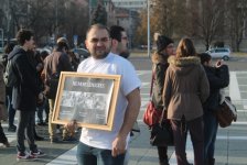 Xocalı soyqırımı ilə əlaqədar Macarıstanda aksiya keçirilib (FOTO)