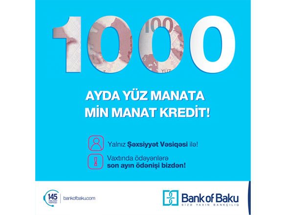 "Bank of Baku" müştərilərə kreditin son ödənişini qaytarır