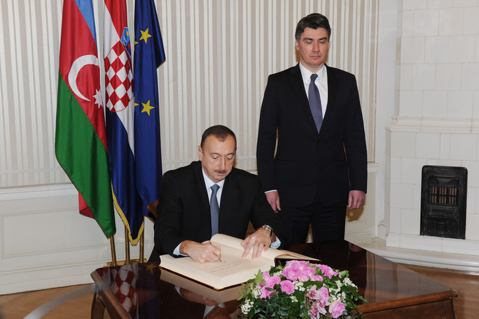 Президент Азербайджана встретился с премьер-министром Хорватии (ФОТО)